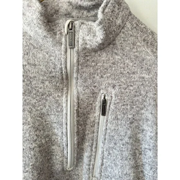 Woolrich Sweater Gray Mock Quarter Zip Pullover Outdoors Men Size M Casual - Picture 3 of 8